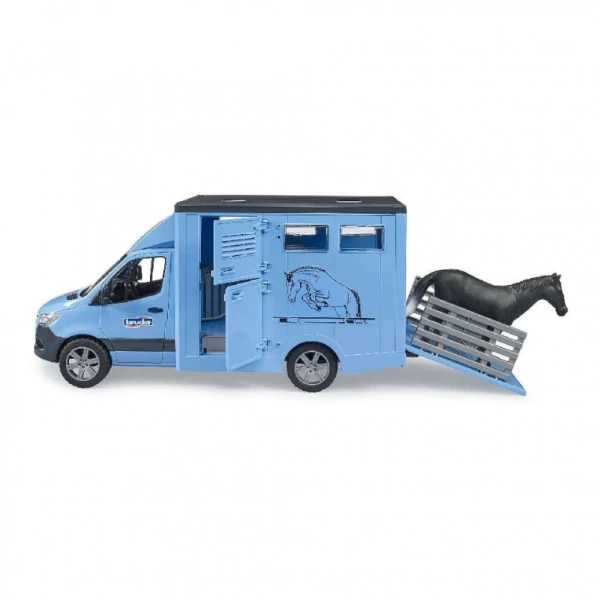 BRUDER ΦΟΡΤΗΓΑΚΙ MERCEDES BENZ SPRINTER ΜΕΤΑΦΟΡΑΣ ΖΩΩΝ ΜΕ ΑΛΟΓΟ