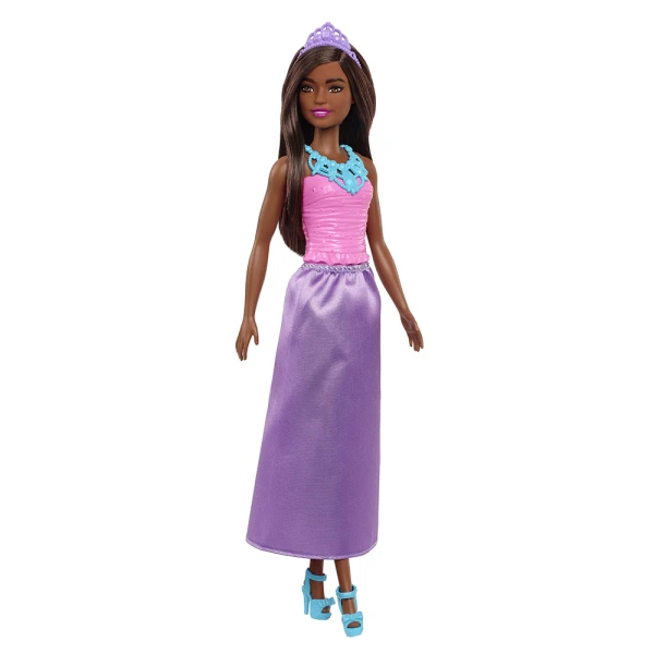 ΚΟΥΚΛΑ BARBIE ΠΡΙΓΚΙΠΙΚΟ ΦΟΡΕΜΑ ΡΟΖ-ΜΩΒ