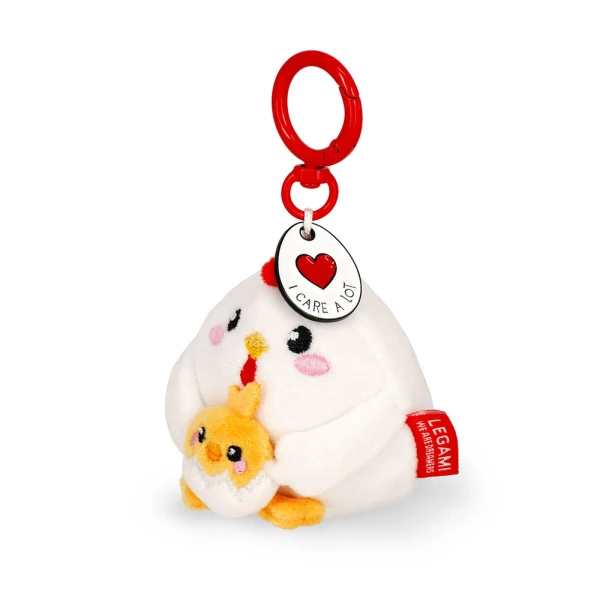 LEGAMI KEY RING SUPER SOFT PLUSH HEN