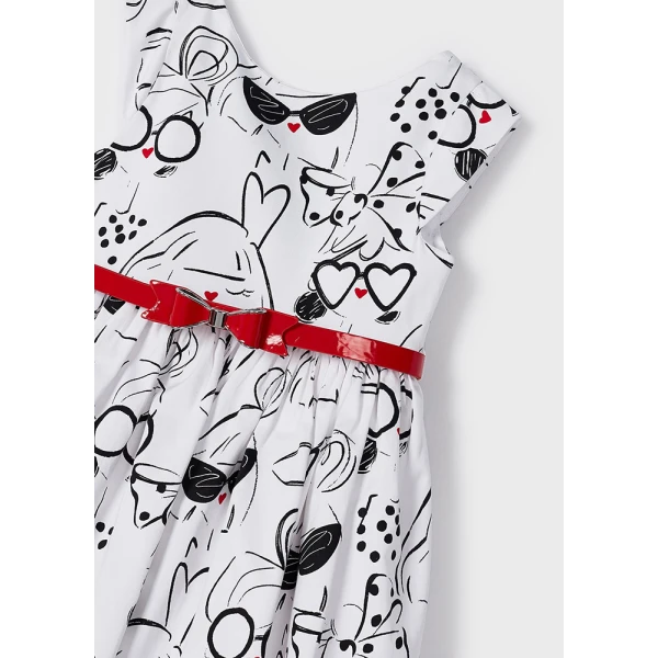 MAYORAL DRESS WITH BELT WHITE