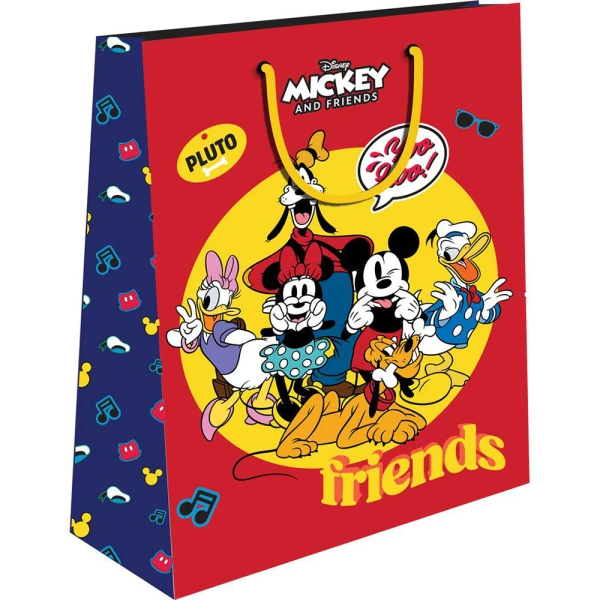 ΧΑΡΤΙΝΗ ΣΑΚΟΥΛΑ ΔΩΡΟΥ 18Χ11Χ23 εκ. DISNEY MICKEY AND FRIENDS - 2 ΣΧΕΔΙΑ