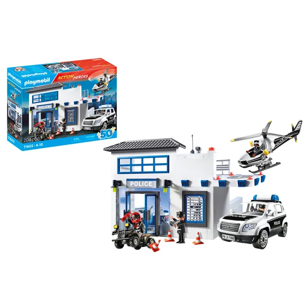 PLAYMOBIL CITY ACTION ΑΣΤΥΝΟΜΙΚΟ ΤΜΗΜΑ ΜΕ ΠΕΡΙΠΟΛΙΚΟ ΚΑΙ ΕΛΙΚΟΠΤΕΡΟ 