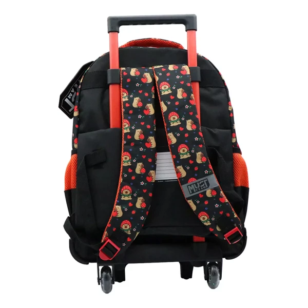 MUST TEAM SCHOOL TROLLEY BACKPACK 34x20x44 cm 3 CASES CAPYBARA