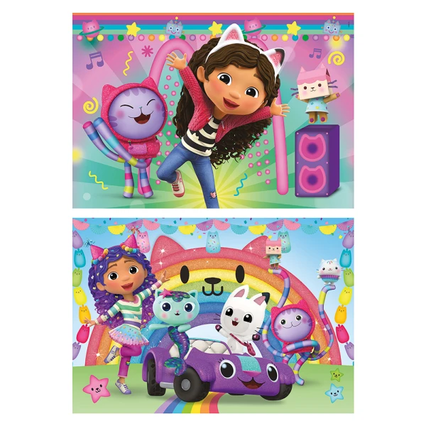 CLEMENTONI ΠΑΙΔΙΚΟ ΠΑΖΛ SUPER COLOR DREAMWORKS GABBY\'S DOLLHOUSE 2X60 τμχ