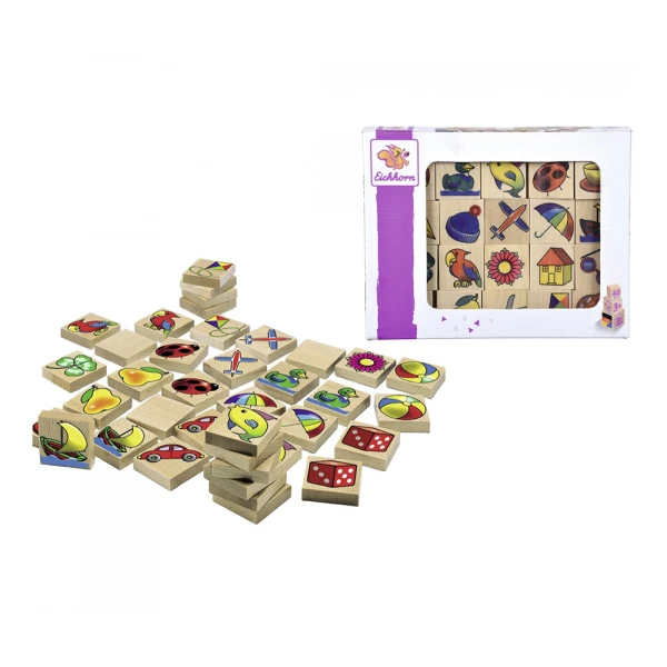 EICHHORN WOODEN MEMORY GAME WITH PICTURES