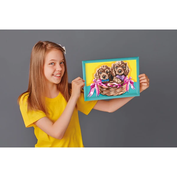 AS PAINT & FRAME ΑDORABLE PUPPIES ΓΙΑ 9+ ΧΡΟΝΩΝ