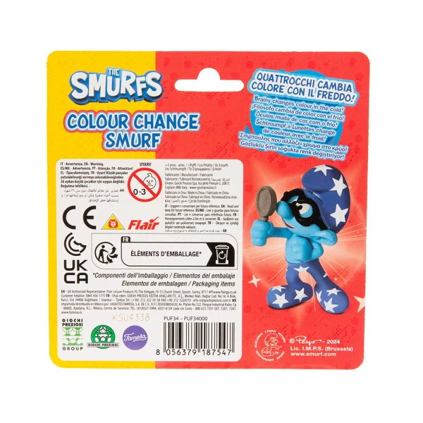 SMURFS 2 FIGURES 5 cm WITH COLOR CHANGE - SEVERAL DESIGNS
