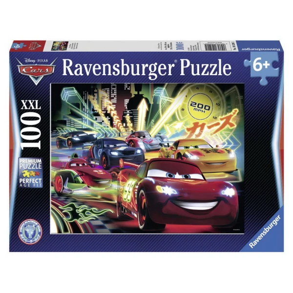 RAVENSBURGER PUZZLE KIDS 100 pcs. XXL CARS NENON 10520