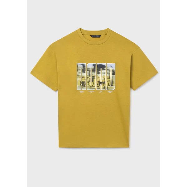 MAYORAL BLOUSE SHORT SLEEVES PRINT CADMIUM 