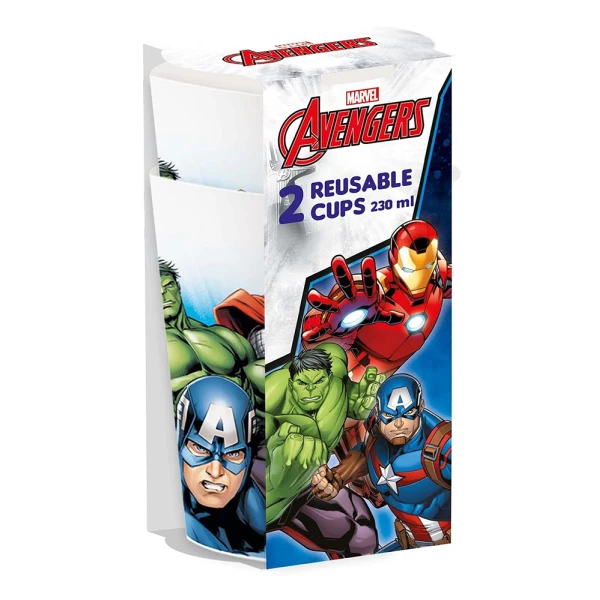 REUSABLE CUP 230ml 2 pcs AVENGERS