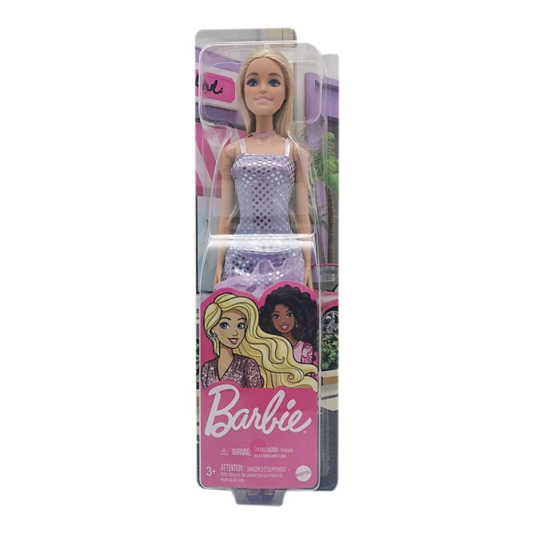 ΚΟΥΚΛΑ BARBIE MINI ΦΟΡΕΜΑΤΑ - ΜΩΒ ΦΟΡΕΜΑ