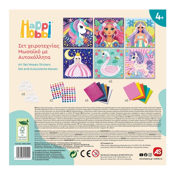 HAPPIHOBBI CRAFT SET MOSAIC WITH STICKERS DREAMWORLD