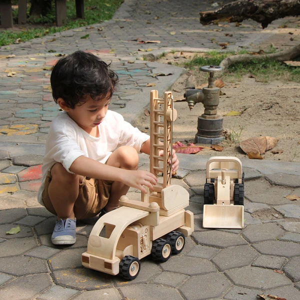 PLAN TOYS WOODEN FIRE VEHICLE