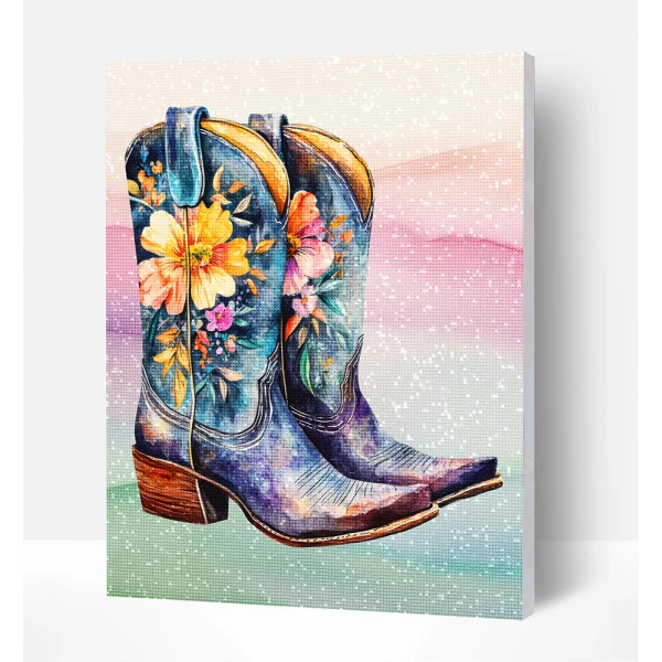 SPLAT PLANET DIAMOND PAINTING KIT ON FRAMED CANVAS 30X40 cm BOOTIFUL BLOOMS