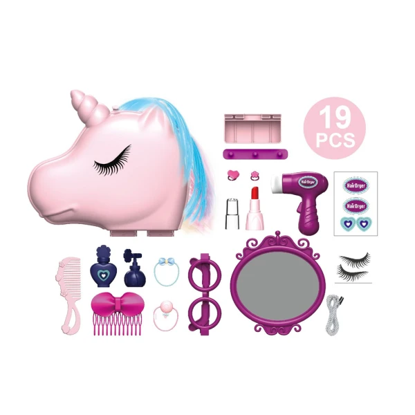 HANGING UNICORN BAG WITH COSMETICS