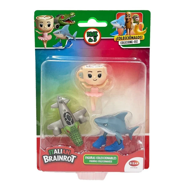 ITALIAN BRAINROT SET 3 FIGURES 5 cm IN BLISTER