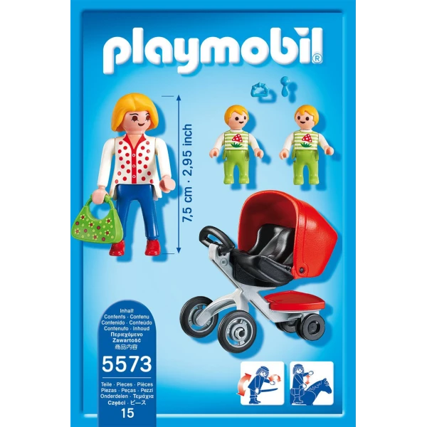 PLAYMOBIL CITY LIFE ΜΑΜΑ ΜΕ ΔΙΔΥΜΑ ΚΑΙ ΚΑΡΟΤΣΑΚΙ