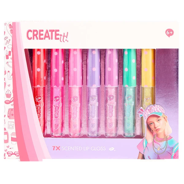 CREATE IT! ΑΡΩΜΑΤΙΚΟ LIP GLOSS 7 τεμ. ΜΕ GLITTER
