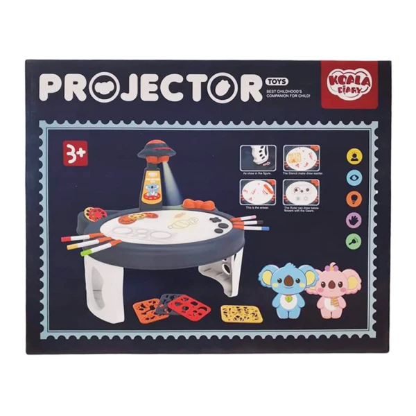 LARGE BLUE PROJECTOR WITH LEGS MANY DESIGNS AND LIGHT