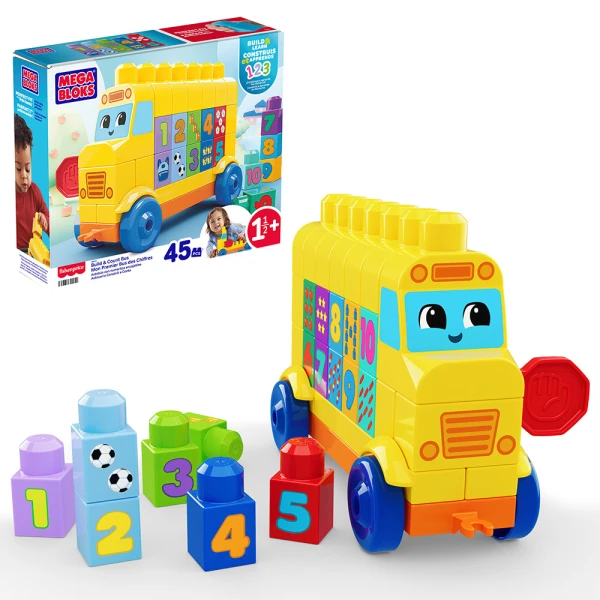 MEGA BLOKS BUILT & COUNT BUS 45pcs