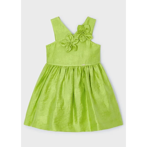 MAYORAL DRESS FLOWERS 3D LIME