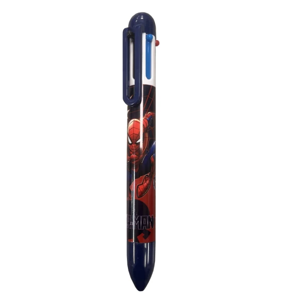 PEN WITH 6 COLORS SPIDERMAN - 2 DESIGNS