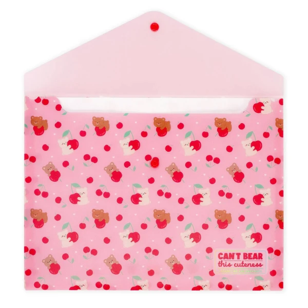 LEGAMI FOLDER WITH BUTTON FOLD & ORDER - TEDDY CHERRY