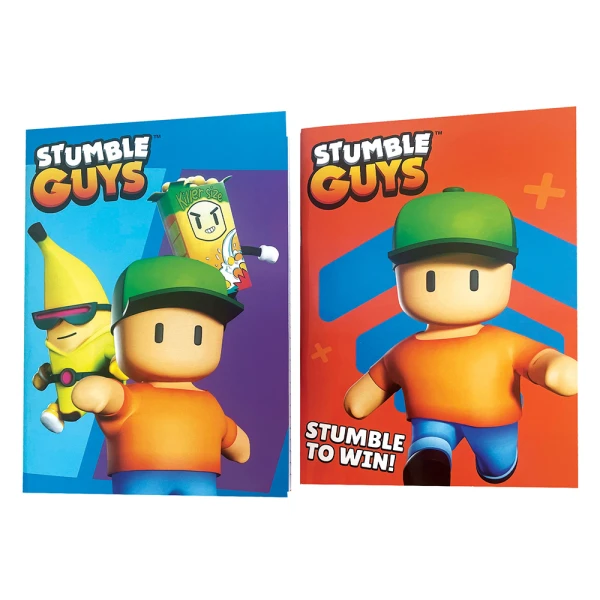 STAPLED NOTEBOOK 17X25 cm 40 SHEETS STUMBLE GUYS - 2 DESIGNS