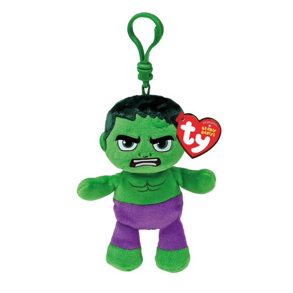 TY BEANIE BABIES FLUFFY 8,5 cm WITH CLIP - HULK