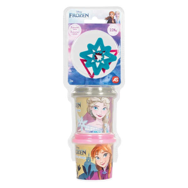 AS DOUGH DISNEY FROZEN & MARVEL SPIDERMAN SET OF 2 DOUGH POTS WITH 2 CUTTERS 228gr FOR AGES 3+ - 8 DESIGNS