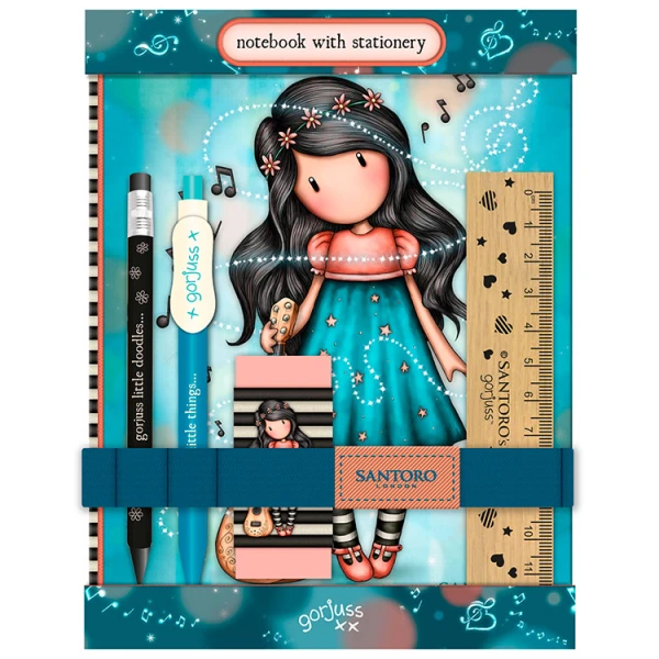 GORJUSS SANTORO NOTEBOOK AND STATIONERY SET THIS ONE\'S FOR YOU