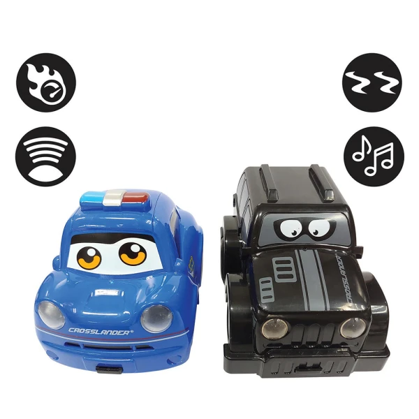 LEXIBOOK SET CROSSLANDER TWIN 2 REMOTE CONTROL CARS POLICE AND THIEF