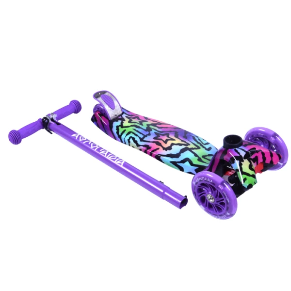 KIDS 3-WHEELS SCOOTER WITH LIGHTING WHEELS DESIGN 19 PURPLE
