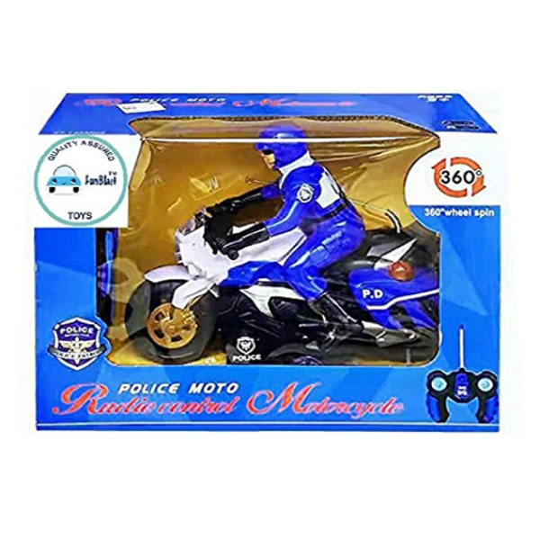 REMOTE CONTROLLED POLICE MOTORCYCLE WITH LIGHTS AND SOUND 27MHz