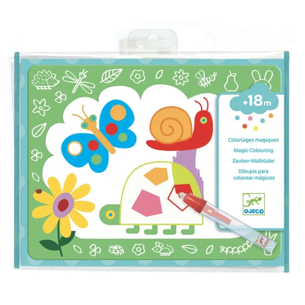 DJECO DRAWING WITH WATER MARKER ANIMALS AND OBJECTS