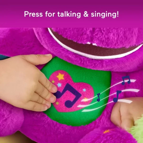 FISHER PRICE BARNEY\'S WORLD PLUSH TOY SING-ALONG BARNEY - IN ENGLISH