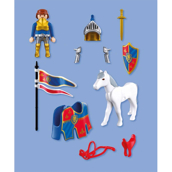 PLAYMOBIL KNIGHTS LION KNIGHT LEADER WITH HORSE
