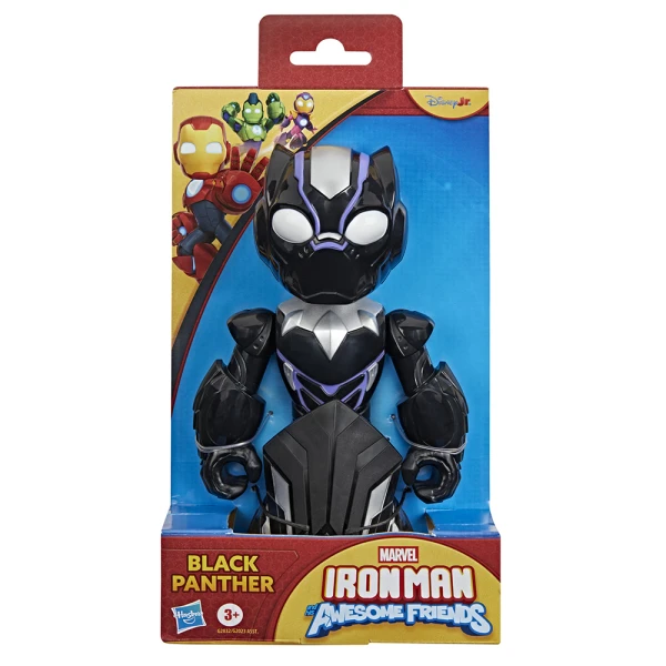 MARVEL IRON MAN AND HIS AWESOME FRIENDS SUPERSIZED BLACK PANTHER FIGURE