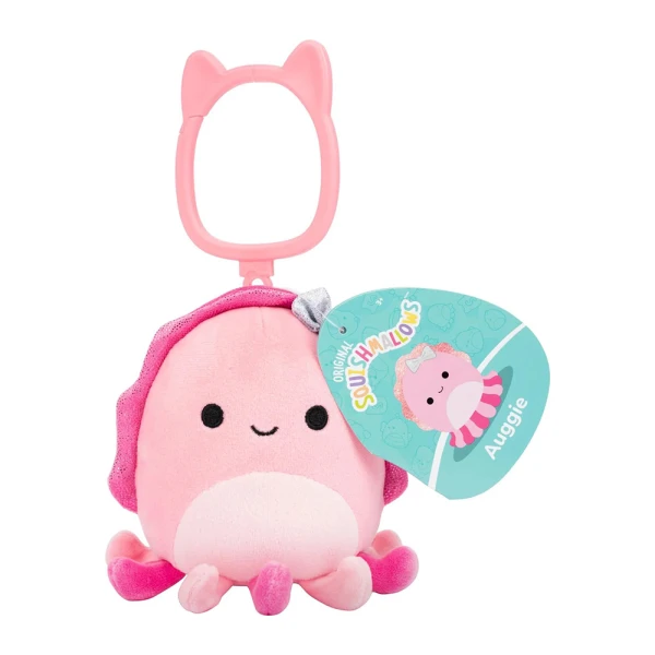 SQUISHMALLOWS PLUSH KEYCHAIN 9 cm W12 - AUGGIE THE PINK CUTTLEFISH