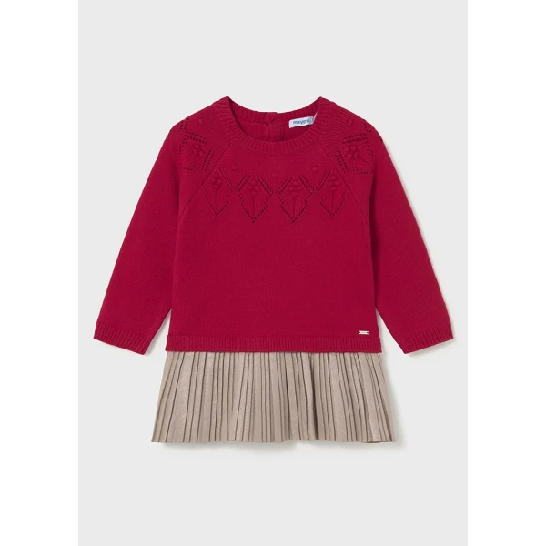 MAYORAL DRESS COORDINATED KNITTED RED 