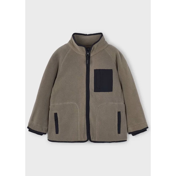 MAYORAL CARDIGAN FLEECE GREY-GREEN