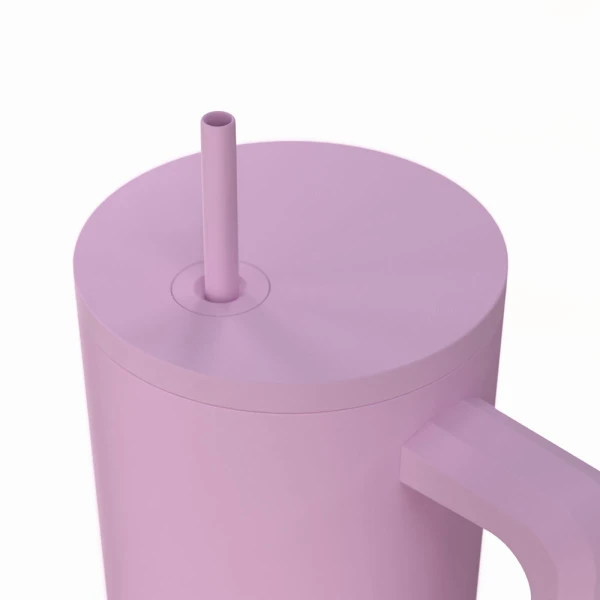 ESTIA HOME ART THERMAL BOTTLE STRAW TUMBLER XL 900ml - LAVENDER