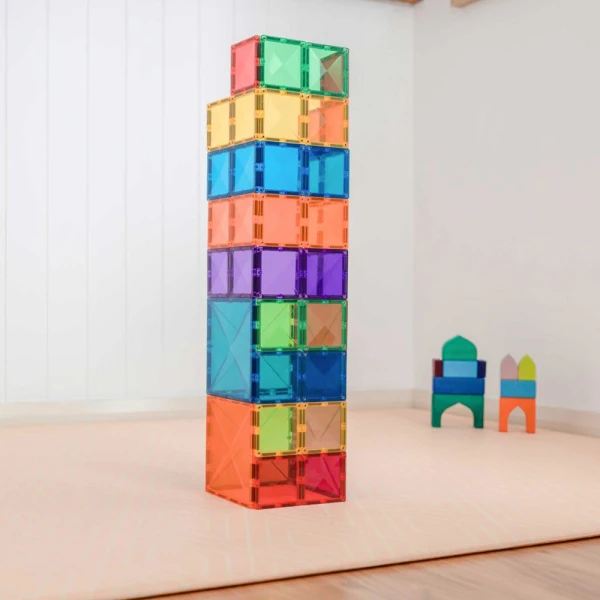 CONNETIX MAGNETIC TILES RAINBOW SQUARE PACK 42 pcs