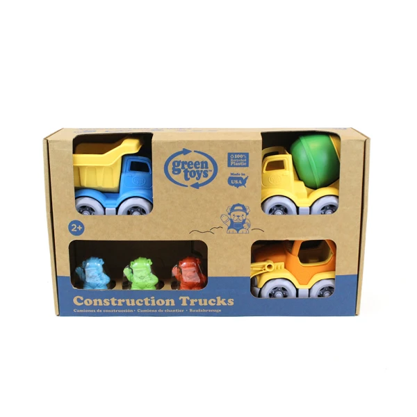 GREEN TOYS ΚΑΤΑΣΚΕΥΑΣΤΙΚΑ ΟΧΗΜΑΤΑ ΣΕΤ 3 τεμ. CST3-1209 - 2 ΣΧΕΔΙΑ