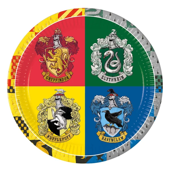 FSC ΧΑΡΤΙΝΑ ΠΙΑΤΑ 23 εκ. 8 τεμ. HARRY POTTER HOG HOUSES