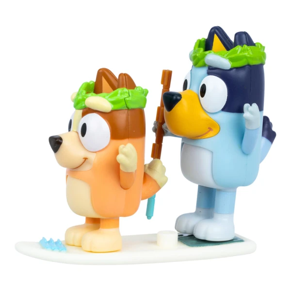 BLUEY SET OF 2 FIGURES WITH ACCESSORIES - RUG ISLAND