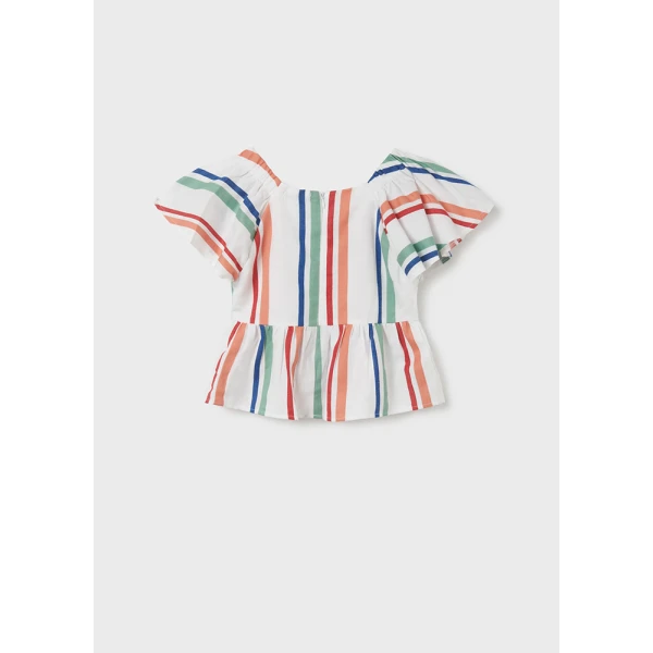MAYORAL SHIRTWAIST STRIPED RED