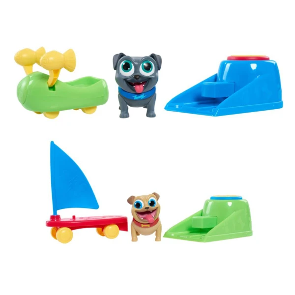 PUPPY DOG PALS FIGURES WITH LAUNCHER - 2 DESIGNS
