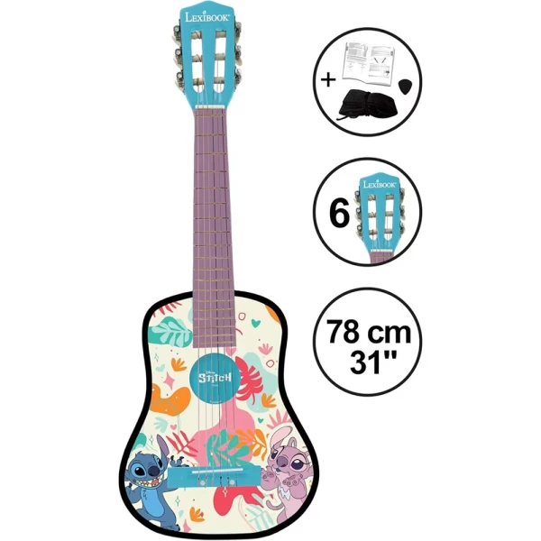LEXIBOOK KIDS ACOUSTIC GUITAR 78 cm STITCH