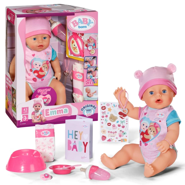 ZAPF CREATION BABY BORN ΔΙΑΔΡΑΣΤΙΚΗ ΚΟΥΚΛΑ ΜΕ ΑΞΕΣΟΥΑΡ ΕΜΜΑ 43 cm 
